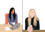 draw a faceless minimalist illustration digital portrait